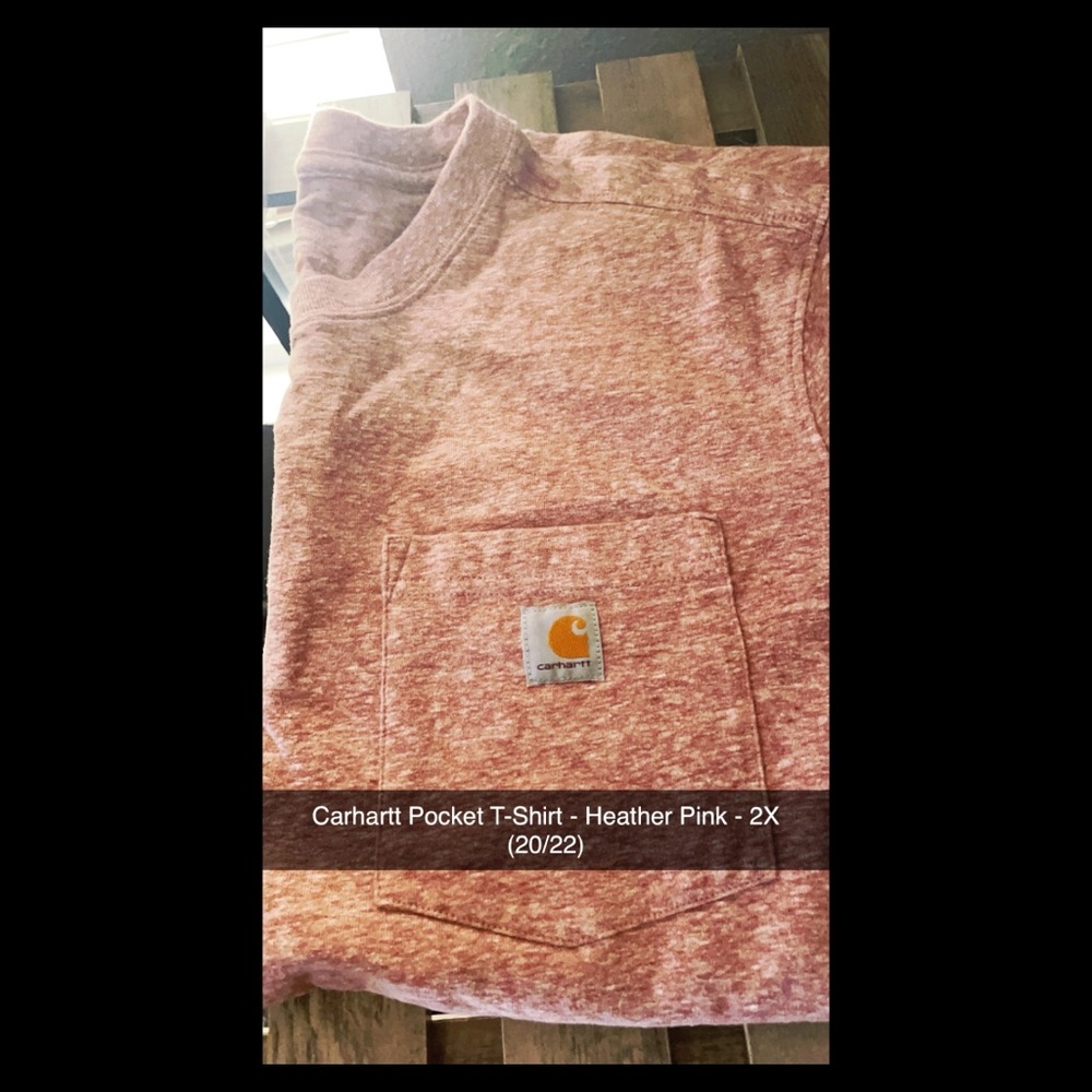 Carhartt T-Shirt - Heather Pink - Size 2X (20/22)